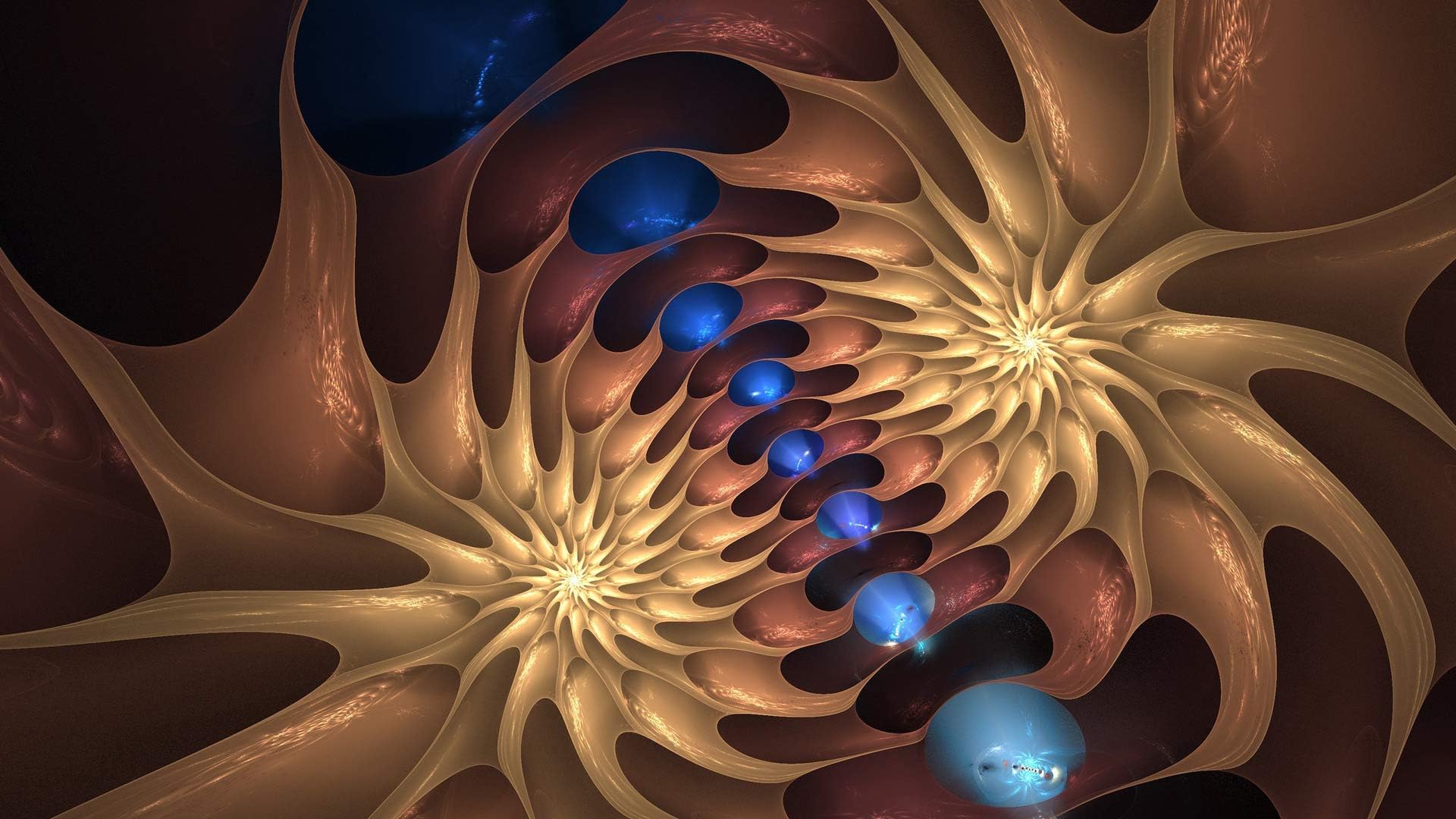 AvikalpAwi3451 Golden Flowers Abstract Full HD 3D Scenery Wallpaper- (121cm x 91cm)