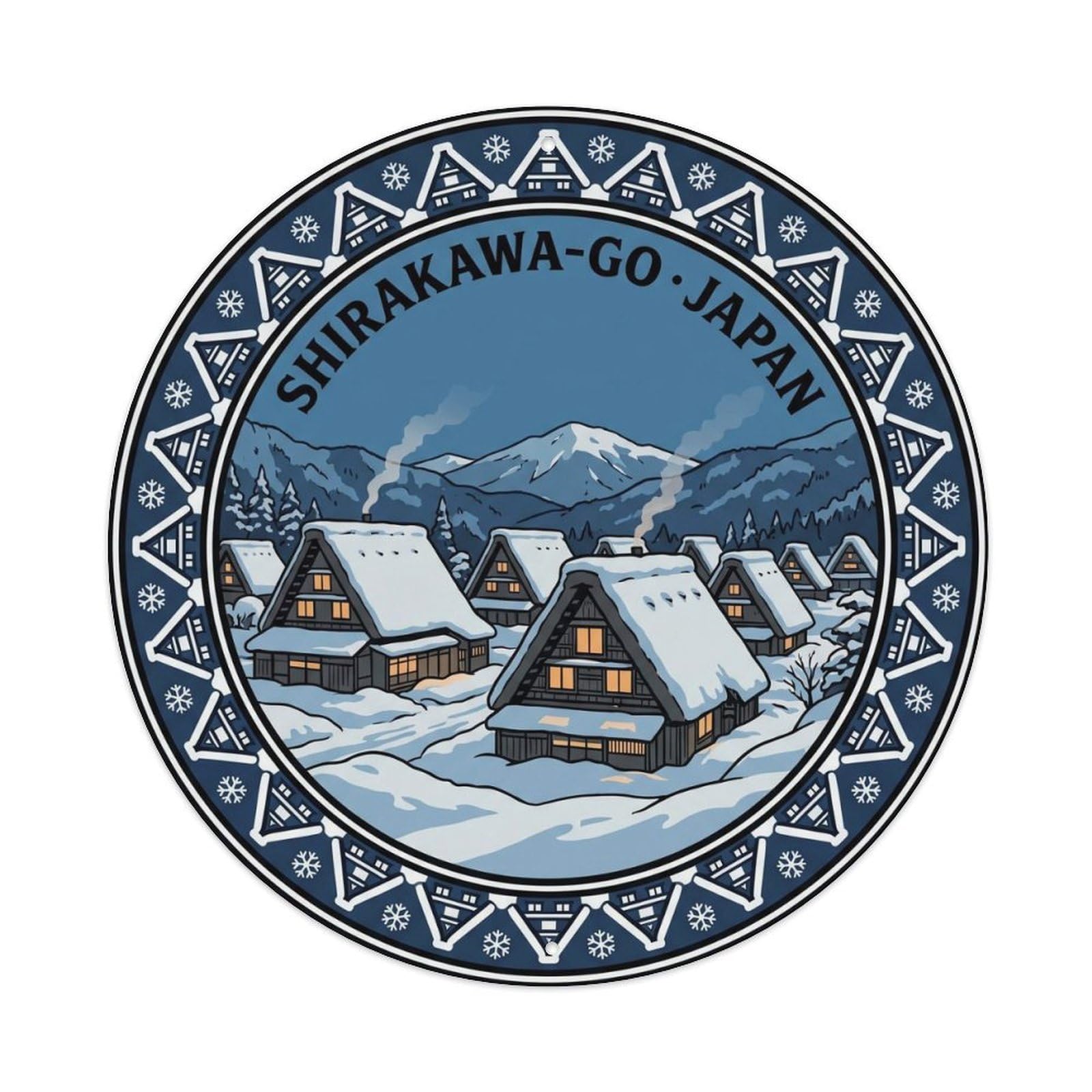 Shirakawa Go Gassho Castle Travel Festival Culture Metal Tin Sign
