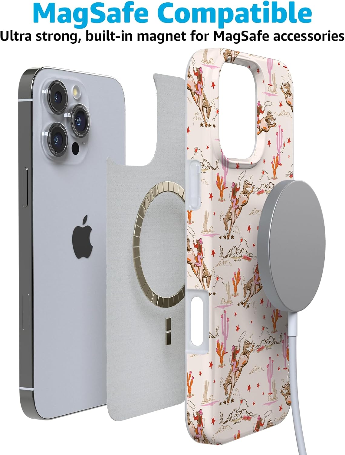 Casely iPhone 16 Pro Max Case | Cowgirl Canyon | FashionPass x Casely | Compatible with MagSafe | Classic Ultra Slim Design