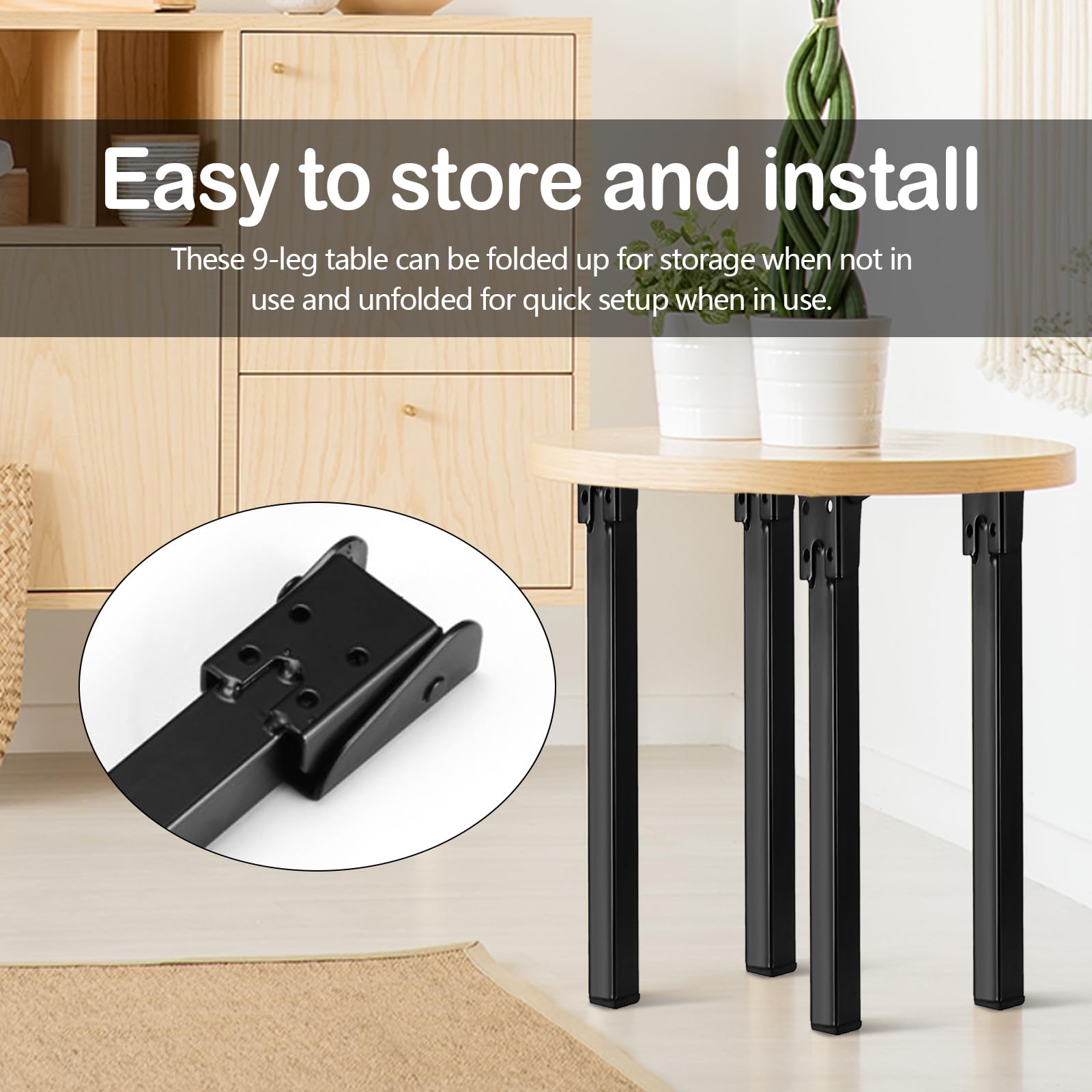 Opvouwbare tafelpoten, set van 4 inklapbare en stabiele draagbare poten voor bank, laptop, tafel, verstelbare hoogte 40 cm Opvouwbare tafelpoten, set van 4 inklapbare en stabiele draagbare poten voor bank, laptop, tafel, verstelbare hoogte 40 cm