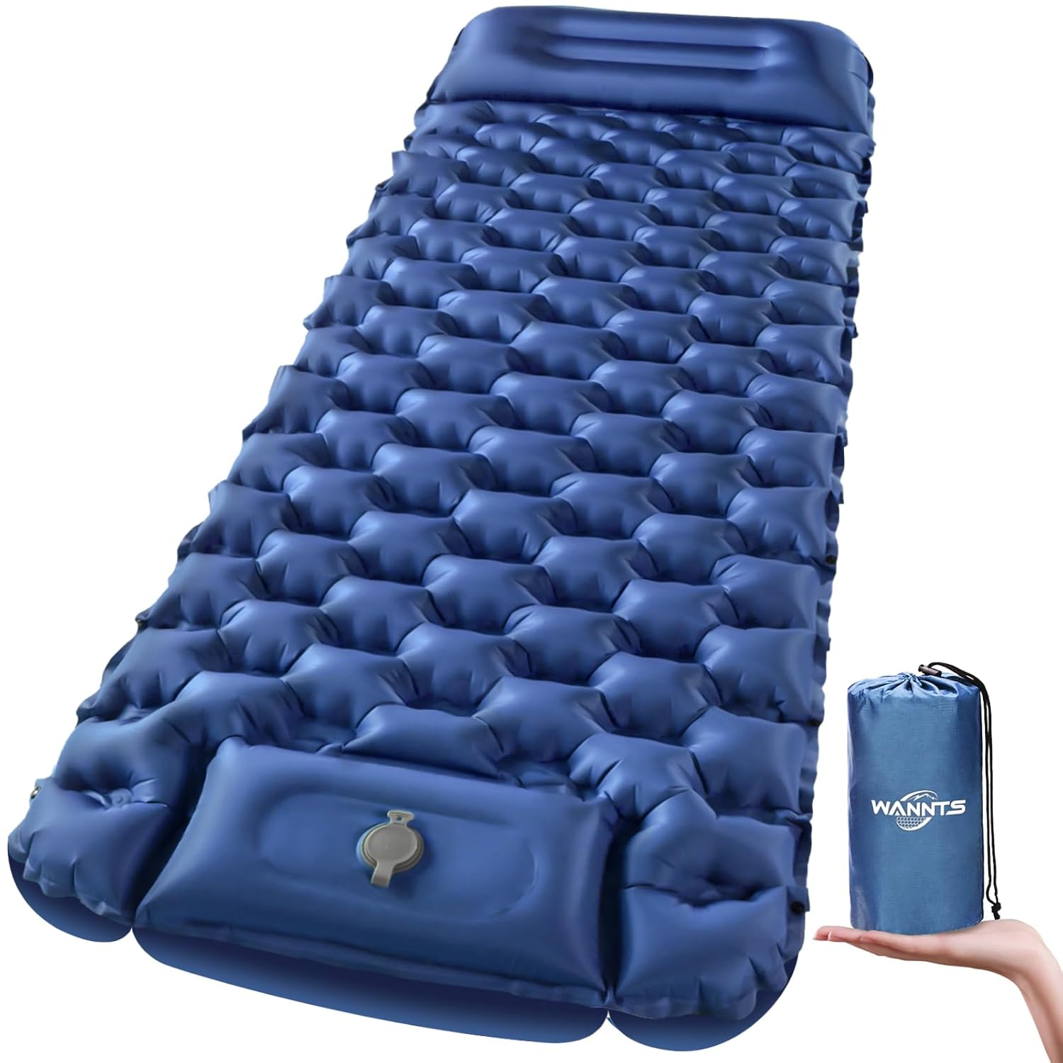 WANNTS Sleeping Pad Ultralight Inflatable Sleeping Pad for Camping Built-in Pump Ultimate for Hiking - Airpad Carry Bag