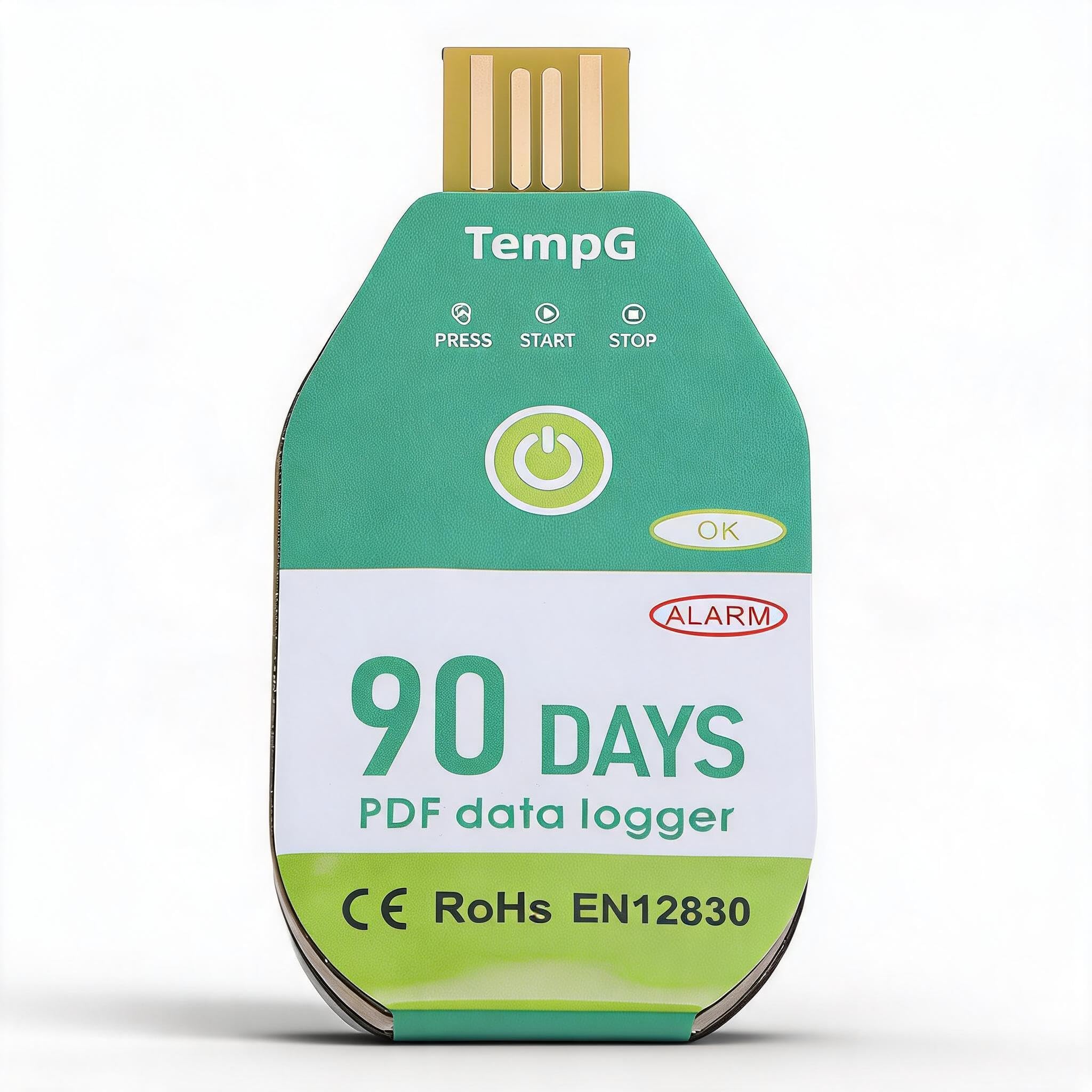 USB Temperature Data Logger, IP67 Water Disposable PDF Temperature Data Logger for Cold Chain Transportation, 18000 Data Capacity (90 Days)-picture-25