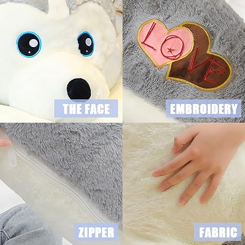 Miniatura 4 de Animales de peluche para perro Dalmao de 315 pulgadas peluche de perro Husky siberiano peluche suave almohada Kawaii juguete de peluche grande