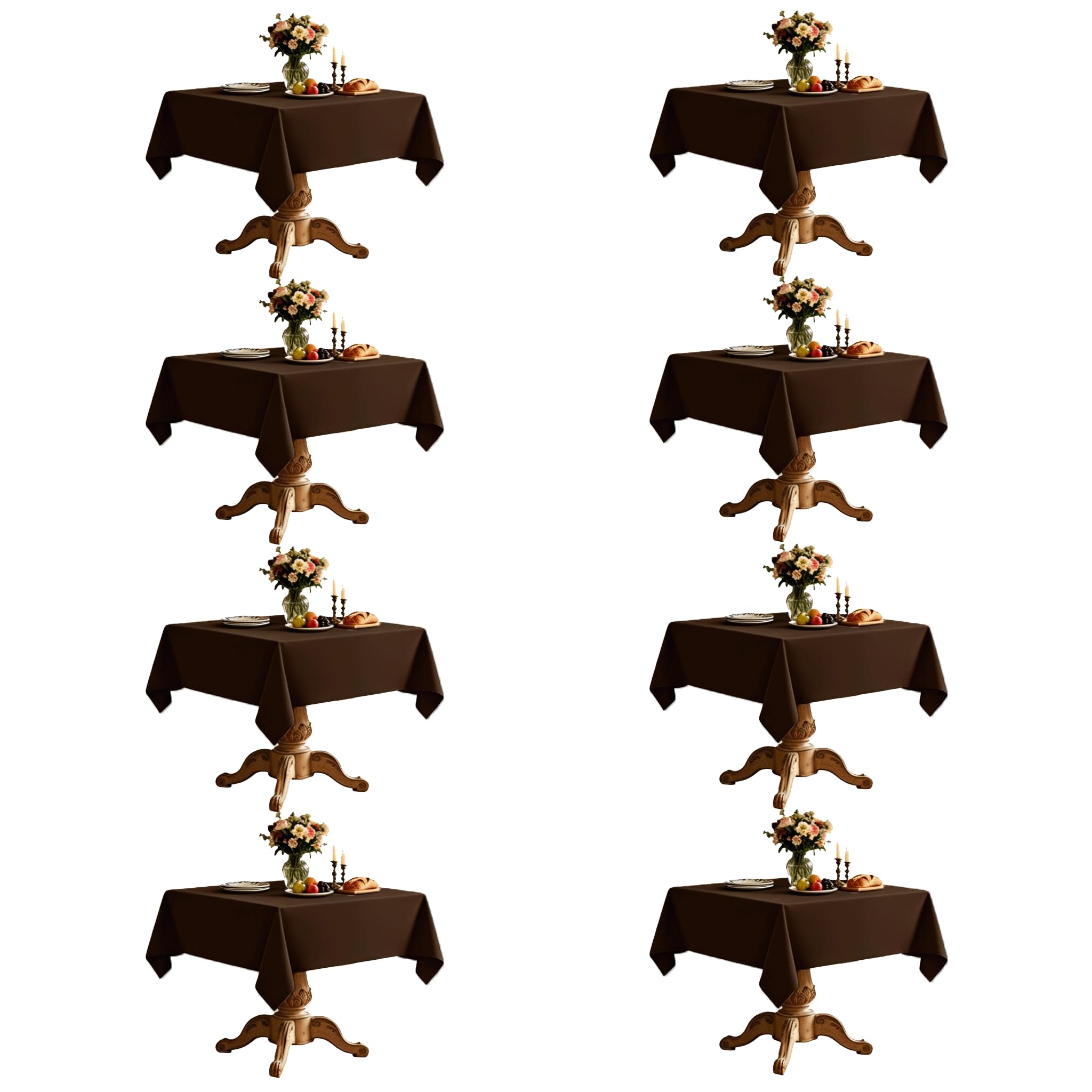 Black Tablecloths - 8 Pack for 6ft Tables -29 Black Tablecloths - 8 Pack for 6ft Tables -29