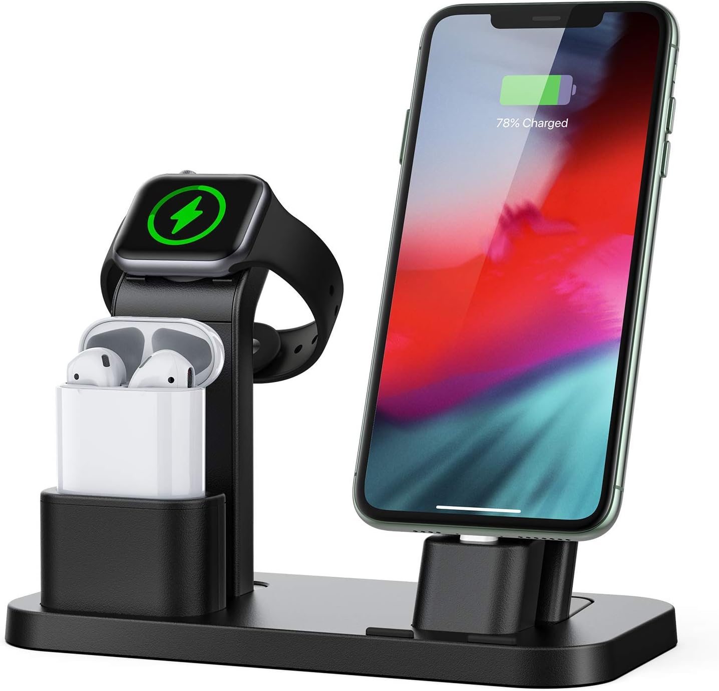 Conido Charging Station for Apple Products, 3 in 1 Charging Dock for Apple Watch SE 6 5 4 3 2 1, Charging Stand for AirPods 1 2 iPhone SE New 11 Pro Max XR XS Max X 8 Plus 7 Plus 6S Plus 5 5S SE 5C