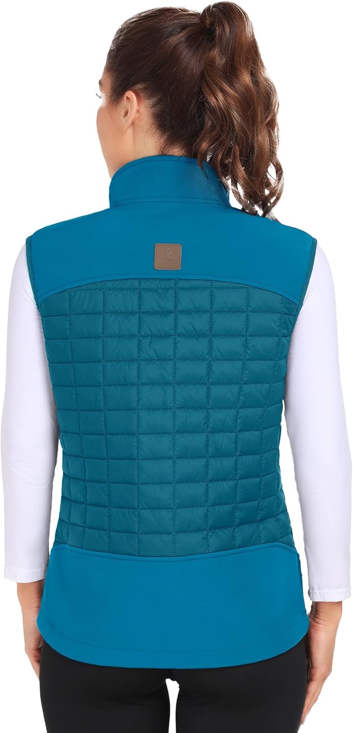 Little Donkey Andy Women's Lightweight Puffer Vest, Warm Outdoor Sleeveless Jacket for Hiking Travel Running Golf - Image 6