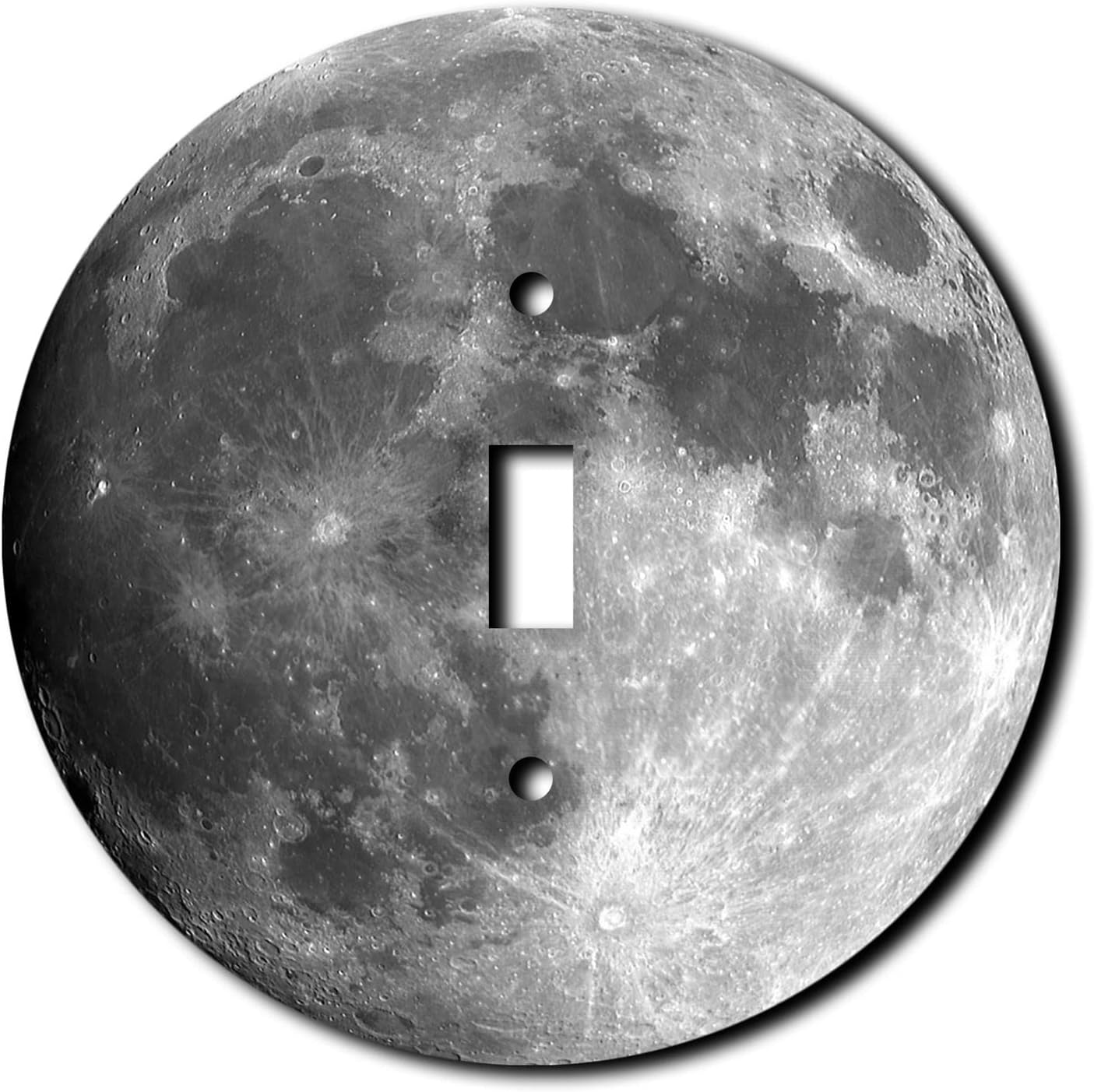 Moon Outer Space Decorative Acrylic Electrical Cover - Single Outlet