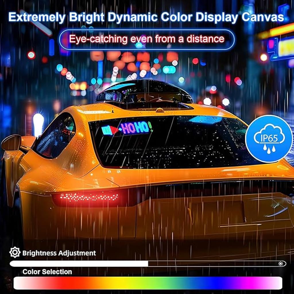 Occhi Luminosi a LED Devil Eyes, Grande Display Flessibile Programmabile, Fai da Te, Luci a LED Dinamiche e Colorate a Forma di Occhio(70x173mm)