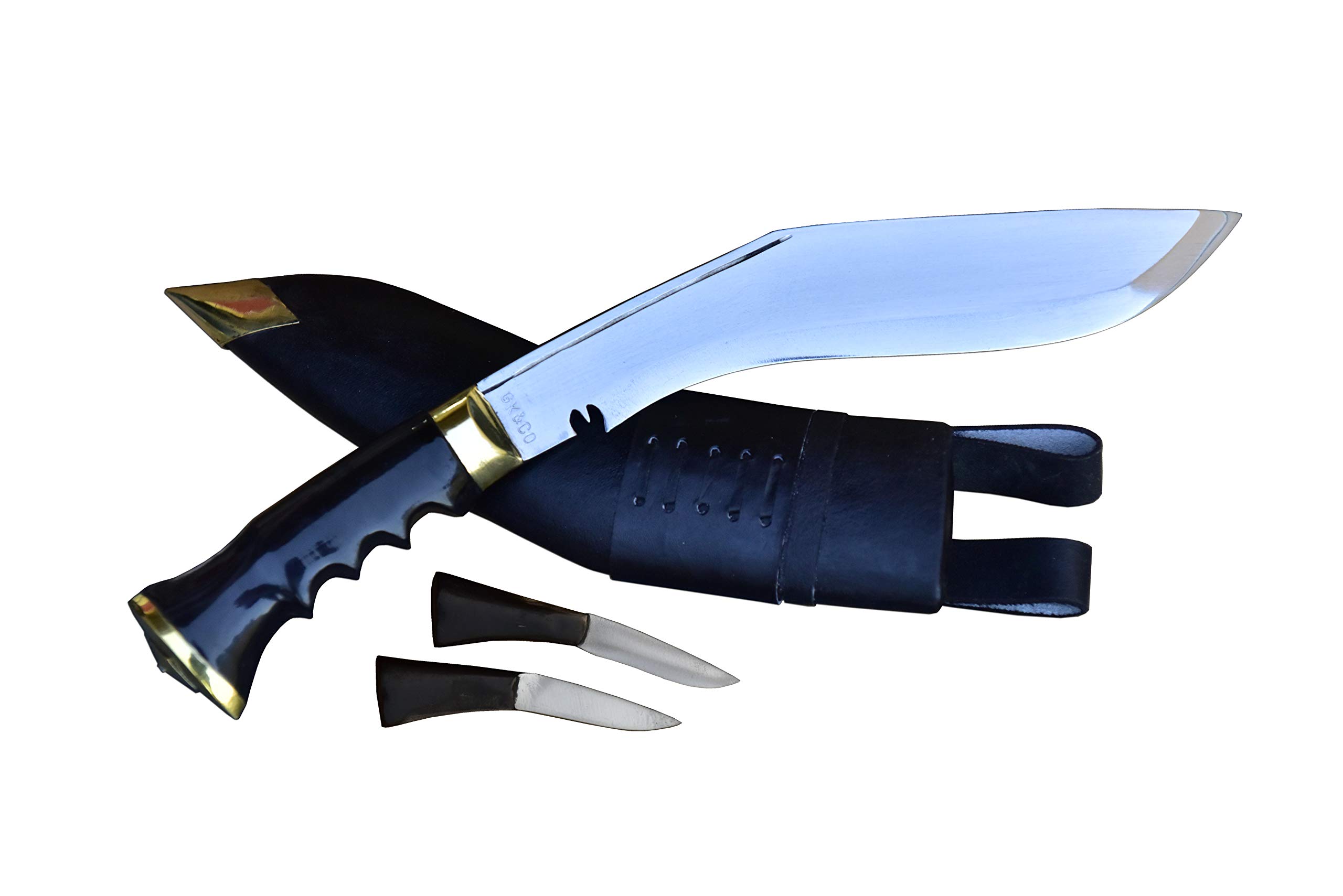 GK&CO. Kukri House Official Issued - Genuine Kukri/Khukuri –10 inches Blade Jungle PRI Training Knife. Simi- Polished Knife - Handmade in Nepal.