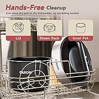 Vista 8 de Electric Pressure Cooker 6 Qt, 9 Functions Programmable Instant Pot with IMD Touchscreen, Rice Cook, Slow Cook, Steam, Sauté, Warm, 16+ Safety