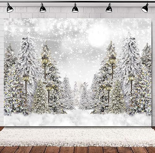 Miniatura 2 de Fondo de invierno para el país de las maravillas de invierno, pancarta de fotos para fiesta de Navidad, 7 x 5 pies, F100