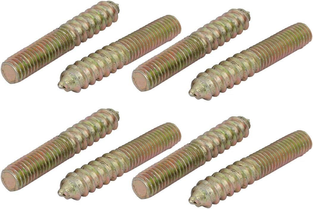 M8x50mm Carbon Home Hardware Steel Zinc Plated Hanger Bolt 8pcs Model:97as255qo75