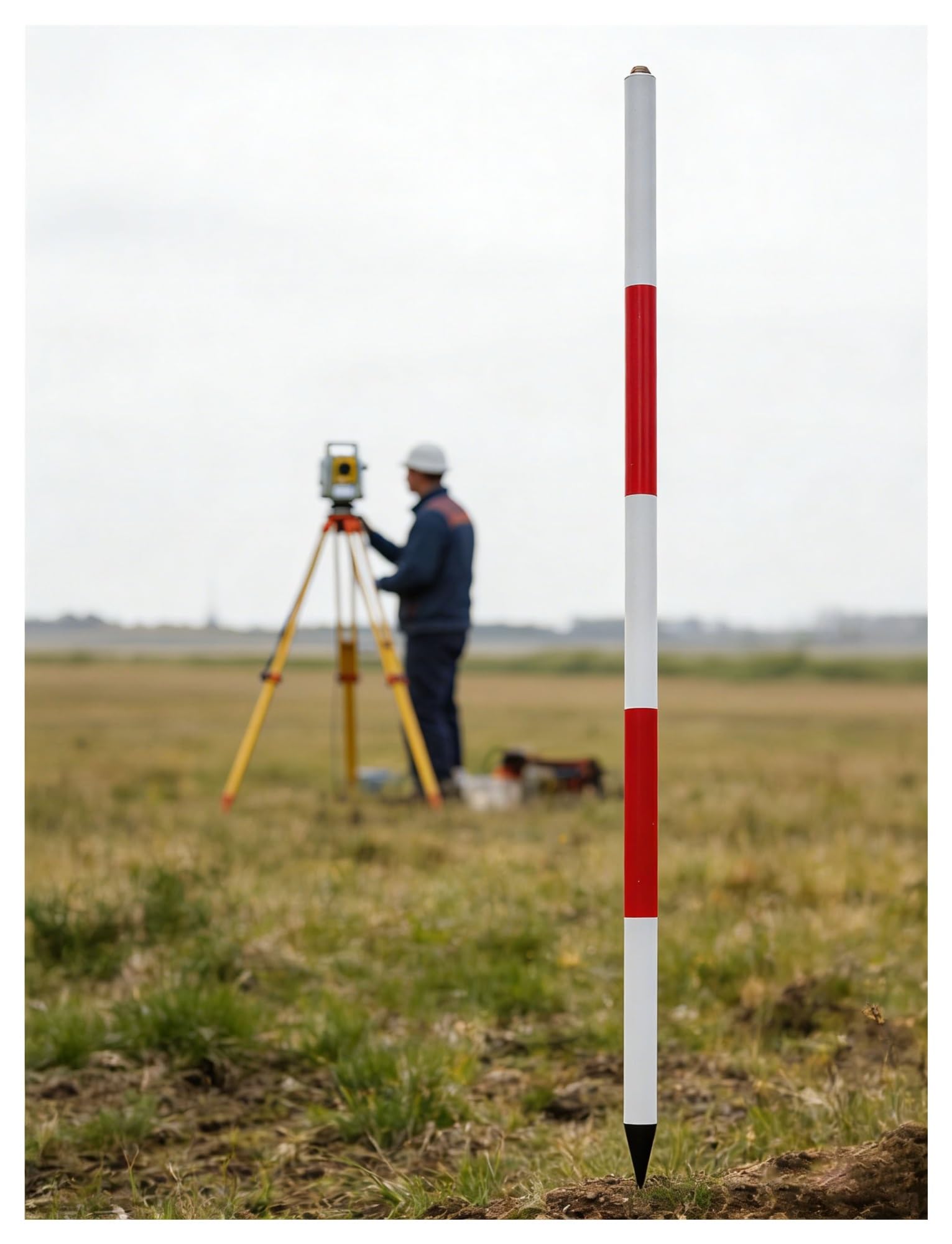 MRVAKDYDI Aluminum Survey Rod, Heavy Duty Aluminum Survey Rod 2/3/5 meters Scale Marks Surveying Construction Engineering(5 meters/16.4 ft)