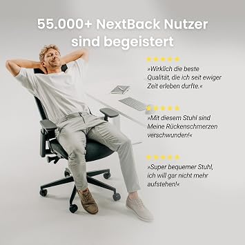 Ergotopia NextBack Ergonomic Office Chair 150 kg Load Capacity Against Back Pain Ergonomic Desk Chair Test Winner