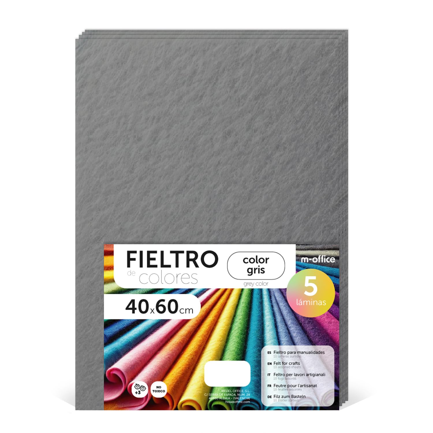 Fieltro para Manualidades, Fieltro de Colores, Suave y Flexible, Material para Costura, Telas Patchwork, Ideal para proyectos DIY, artesanía o decoración, 20x30cm - m-office (rojo, 10 uds) — view 15
