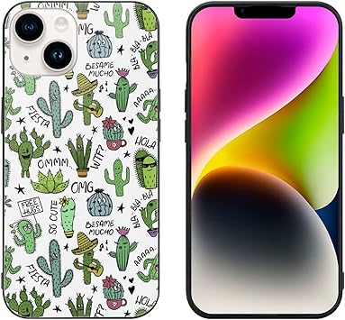 Amazon Cartoon Cactus Succulent Iphone 14のガラケーケースカバー防振保護ケースがかわいい ゴルフ用品