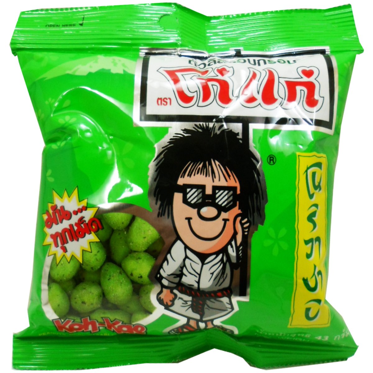 Koh-KaeSnack Peanut Nori Wasabi Flavour Coated Net Wt 43 G ( 1.51 Oz) X 2 Bags