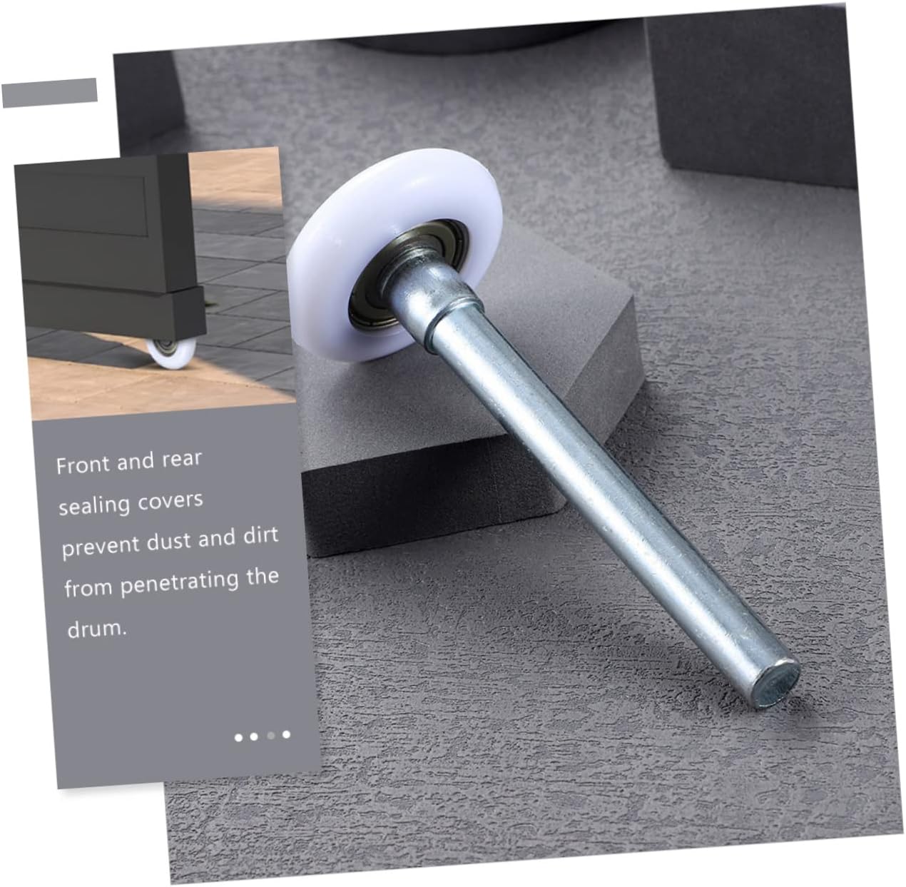 jojofuny 8pcs Garage Door Rollers Silent Replacement Nylon Stem Rollers for Garage Door