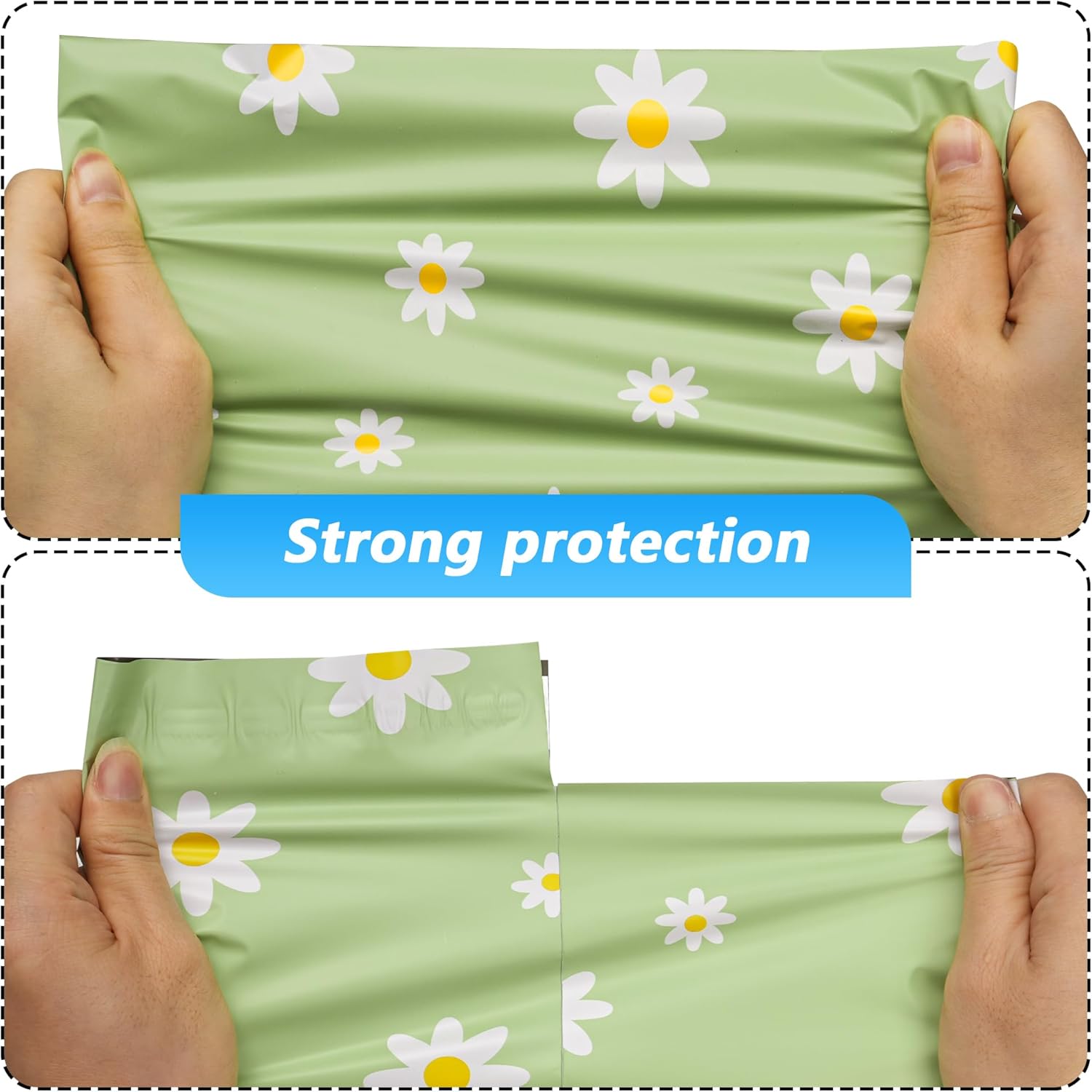 Poly Mailer 6x9 Inch 100 Pcs, Waterproof and Tear-Resistant Shipping Bags for Clothing, Cute Self-Seal Mailing Bags with Chrysanthemum Printed Packaging for Small Business - Image 4
