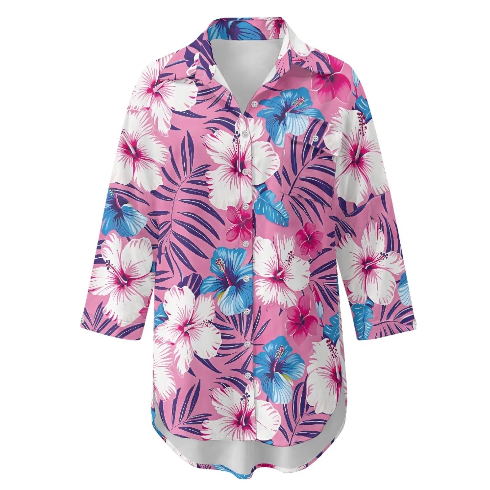 Pareo de playa para mujer, salida de baño para mujer, camisa de vestir de playa con botones y bolsillo, ropa de playa, S-3XL