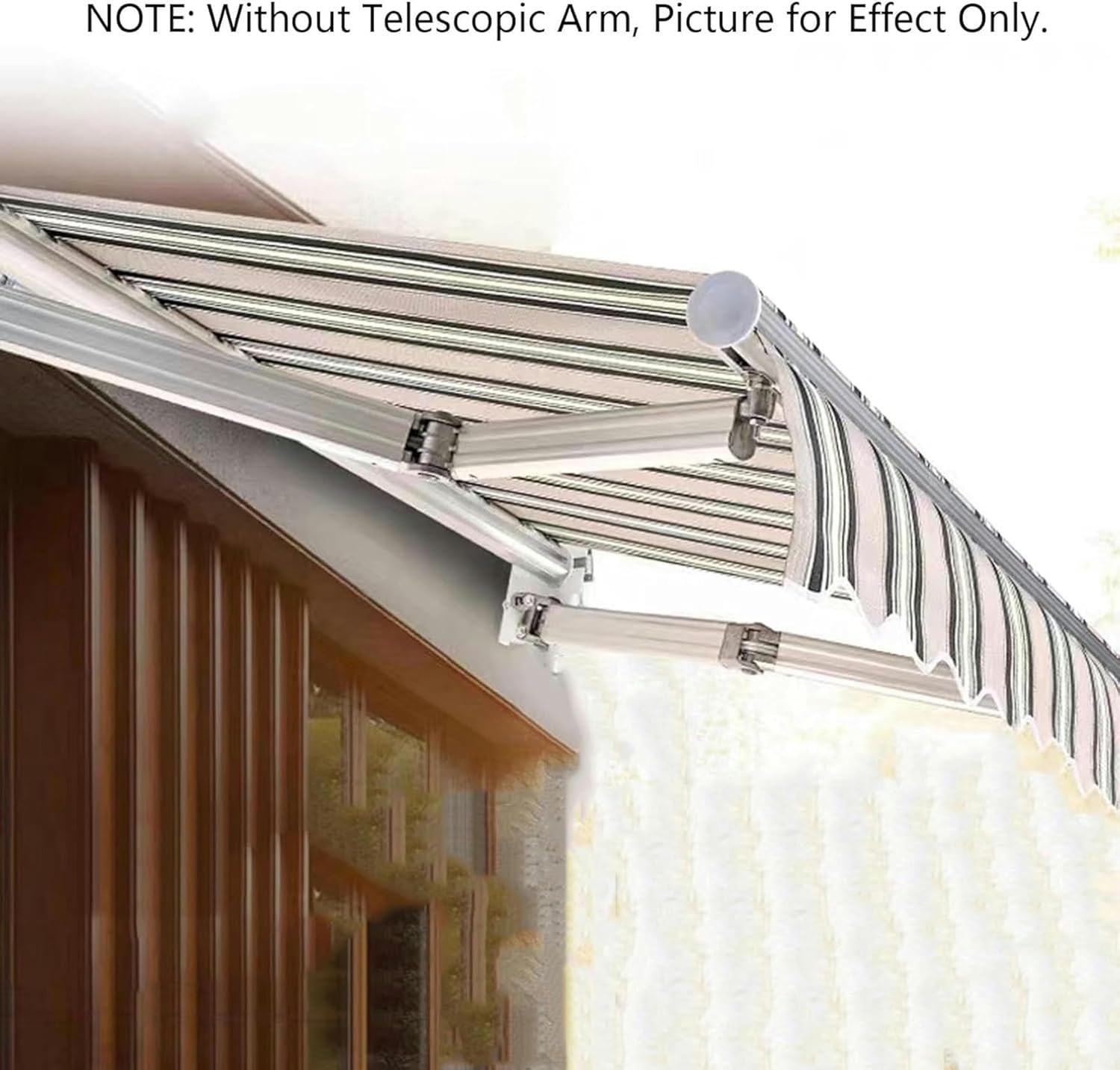 AMNOOL Manual Retractable Patio Awning Fabric Replacement Window Awning Cover Waterproof Shade Sunshade Shelter Canopy Sun Shade Canvas for Yard Deck,Without Frame(Size:3.5x2m,Color:Stripe)