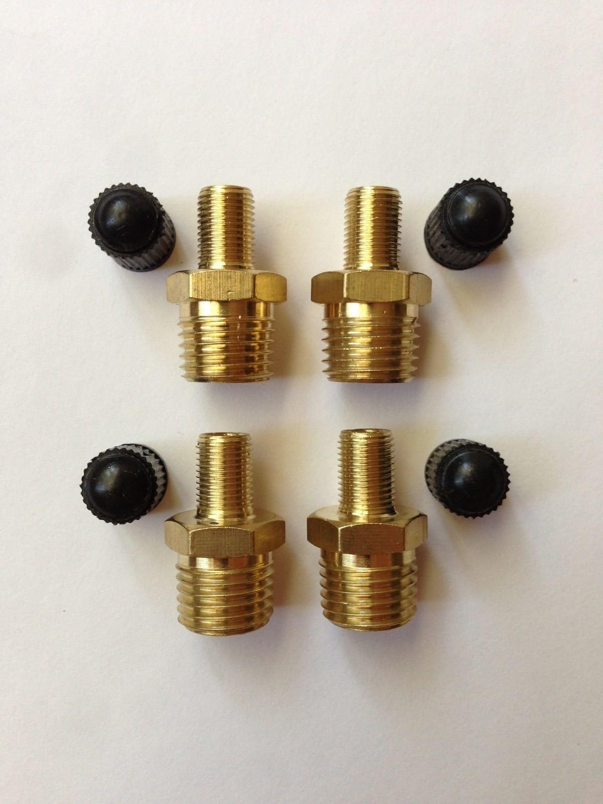 [x4] 1/4" NPT MPT Brass Air Compressor Tank Fill Valve Schrader NEW