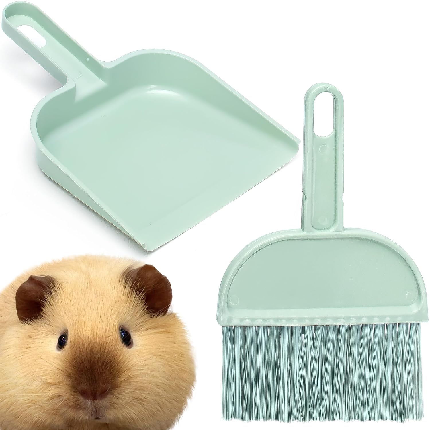 Mygeromon Mini Dustpan & Brush Set - Guinea Pig Cage Cleaner for Hamsters, Chinchillas, Rabbits & Small Pets