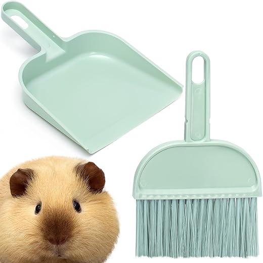 Cage Cleaner for Guinea Pigs Mini Dustpan and Brush Set for Chinchilla/Hamster/Bunny Small Animals Waste Cleaning Tool Kit