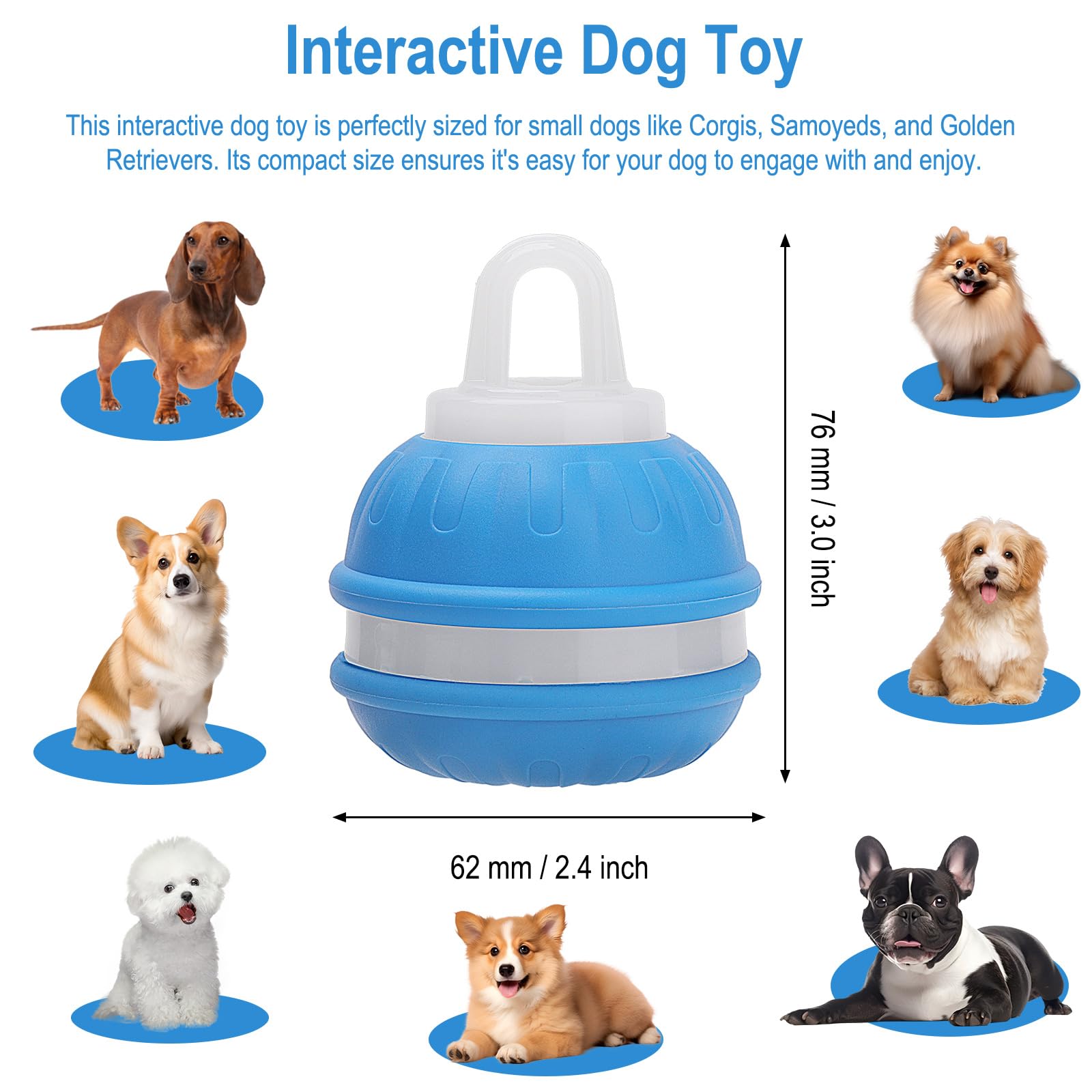 NGOKPYD Interactive Dog Toys, Interactive Moving Dog Ball Dog Toys for Boredom 3 Play Modes - Image 2