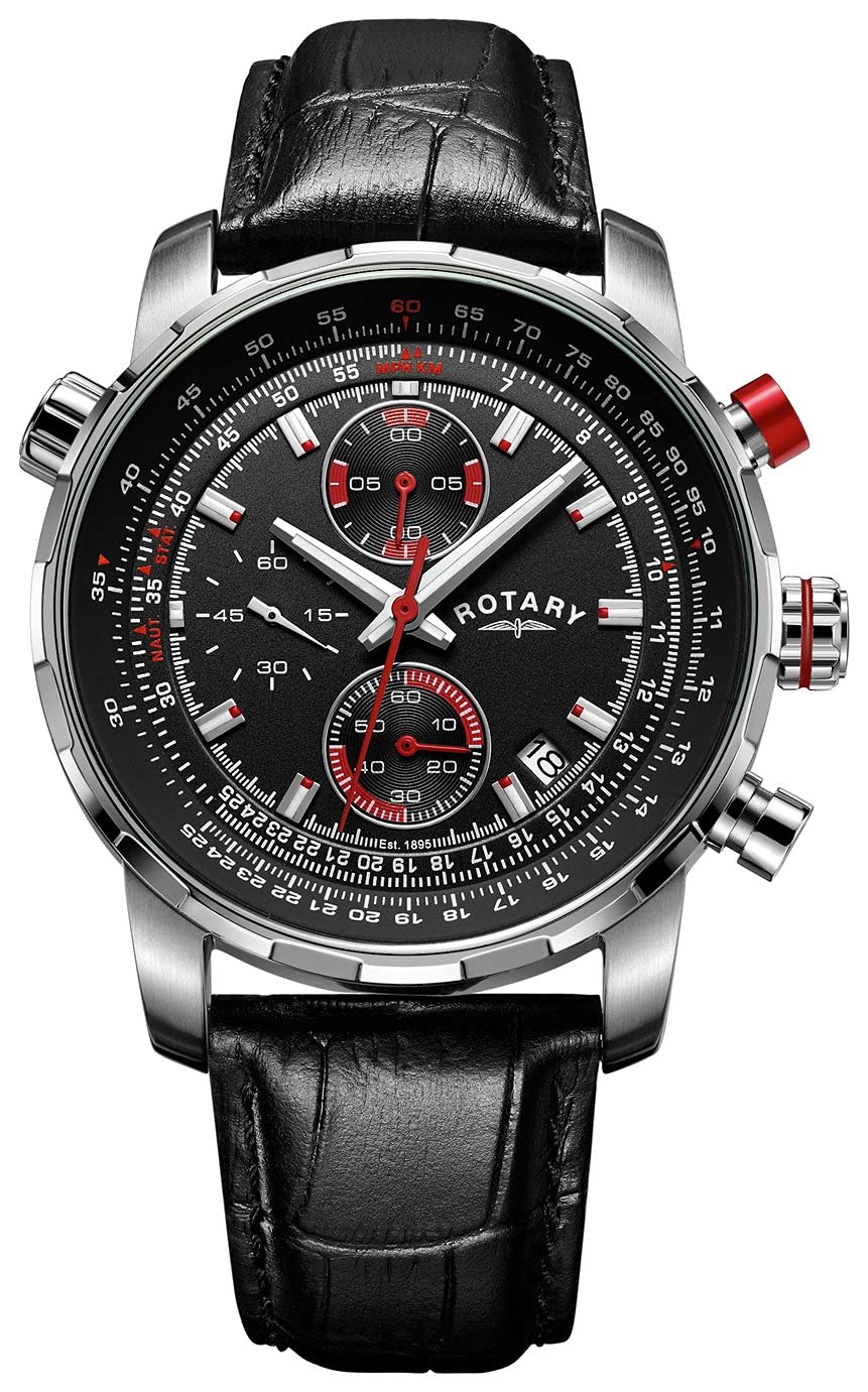 rotary interchangeable gents pilot watch gs00100