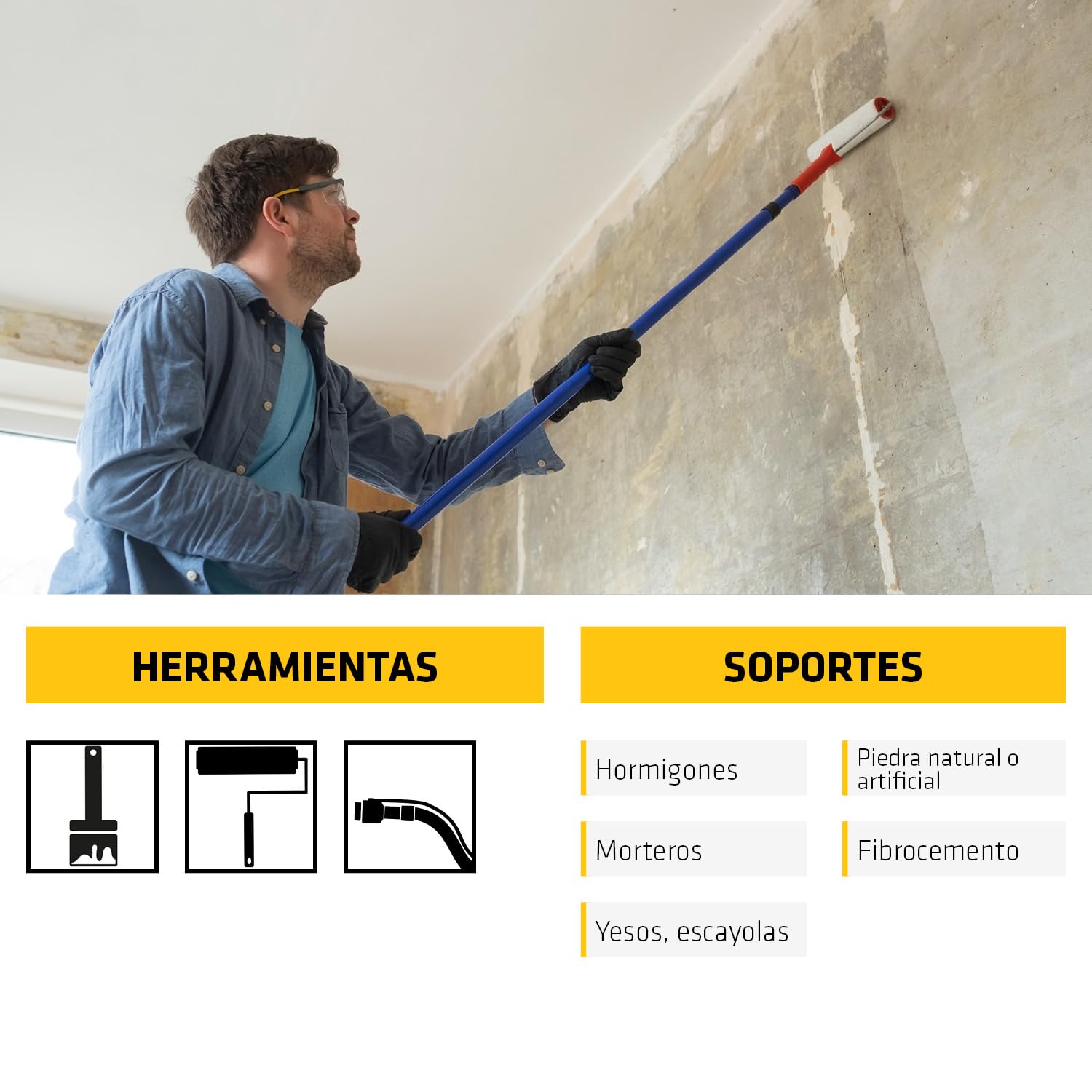 SIKA - Resina de Unión - SikaTop 50 - Blanco - Imprimación de adherencia listo para su uso para morteros y yesos - Utilizar como puente de adherencia - 5kg