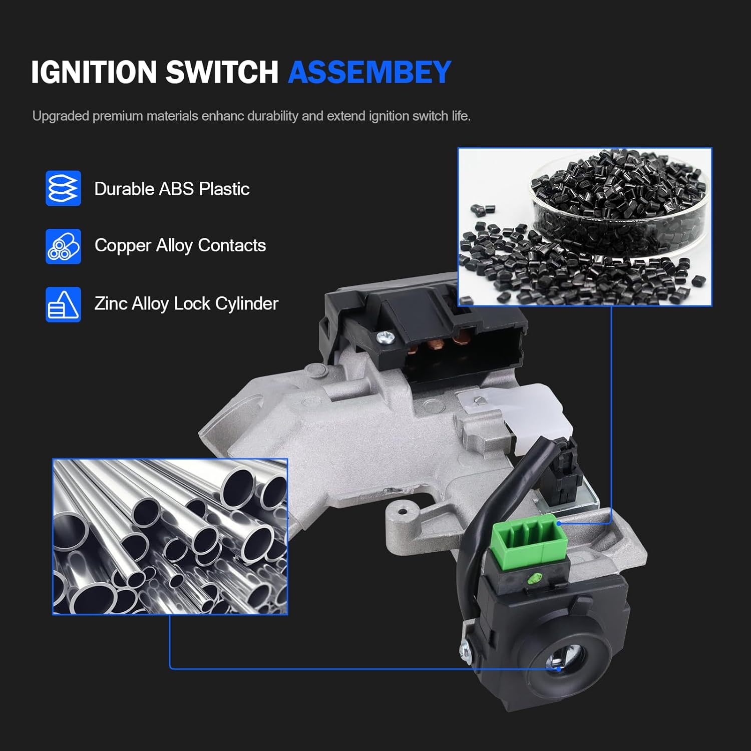 35100-S5A-A82 Ignition Switch Lock Cylinder Assembly with 2 Chip Remote Keys Compatible with Honda Civic 2001 2002 2003 2004 2005 1.7L L4, Honda Civic 2003 2004 2005 Hybrid 1.3L L4