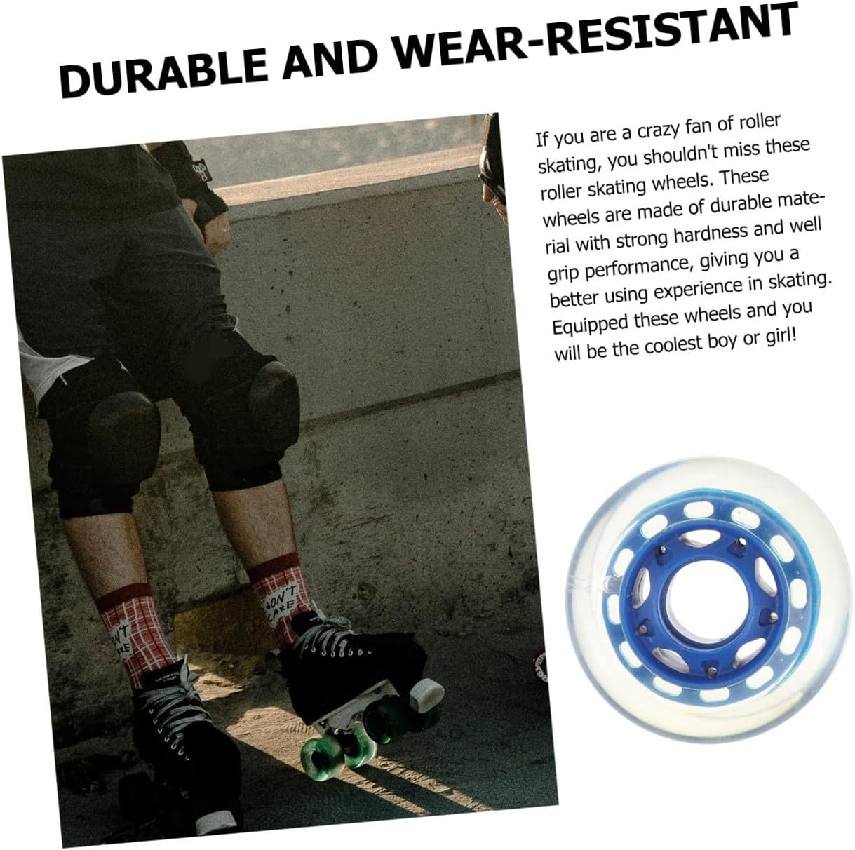 Alipis 4pcs 70mm Roller Skate Wheels Blue Pu High Rebound Replacement Ice Skates Wheels for Outdoor and Indoor Skating