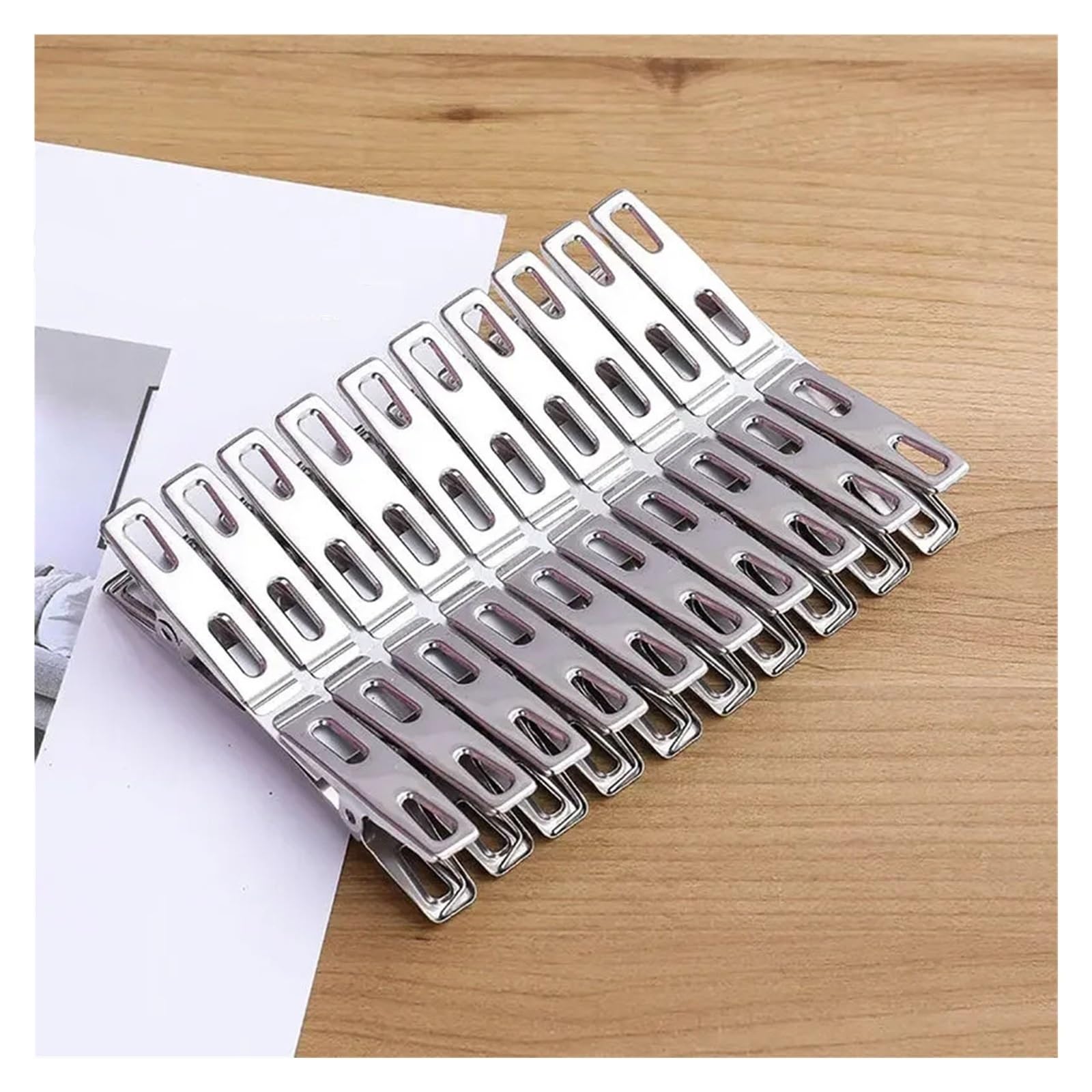 Metall-Wäscheklammern, 200 Stück, Edelstahl-Wäscheklammern, robuste Wäscheklammern, Metall-Clip-Set, für Socken für Wäscheleine, Befestigung von Handtuch, Socken, Unterwäsche