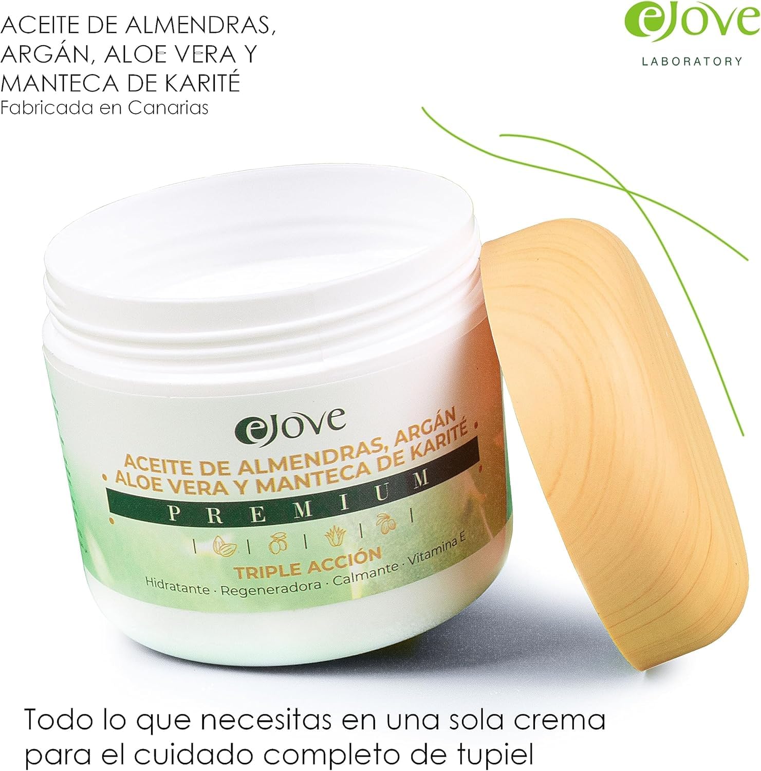 Ejove - Krem nawilżający do twarzy i ciała dla kobiet - Organiczne czyste masło shea - Aloes Vera - Olejek migdałowy - Arganowy - Krem przeciwstresowy - Masło Shea z witaminą E