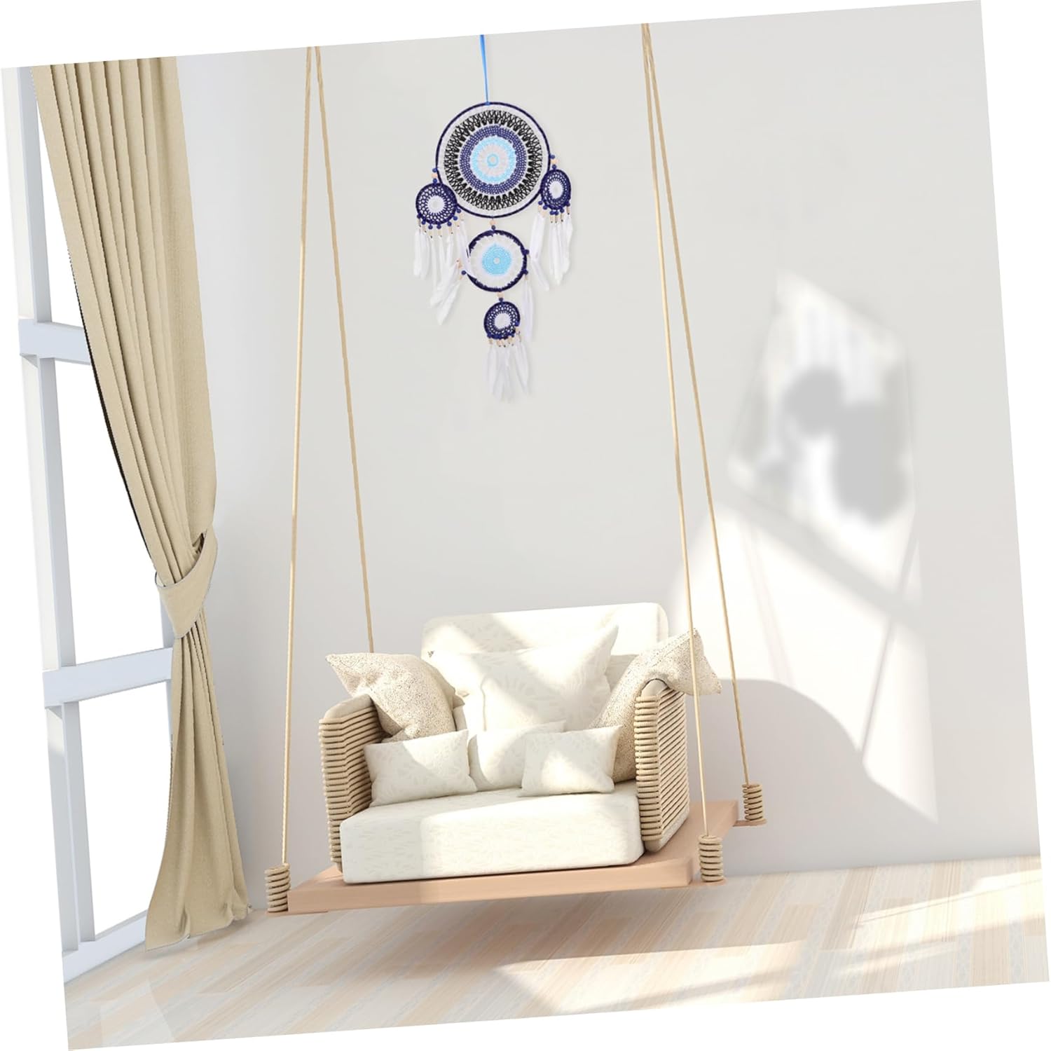 PRETYZOOM Evil Eyes Dream Catcher Pendant Wall Hanging Decor for Bedroom Living Room Lightweight Compact Design Unique Cultural Atmosphere for Friends