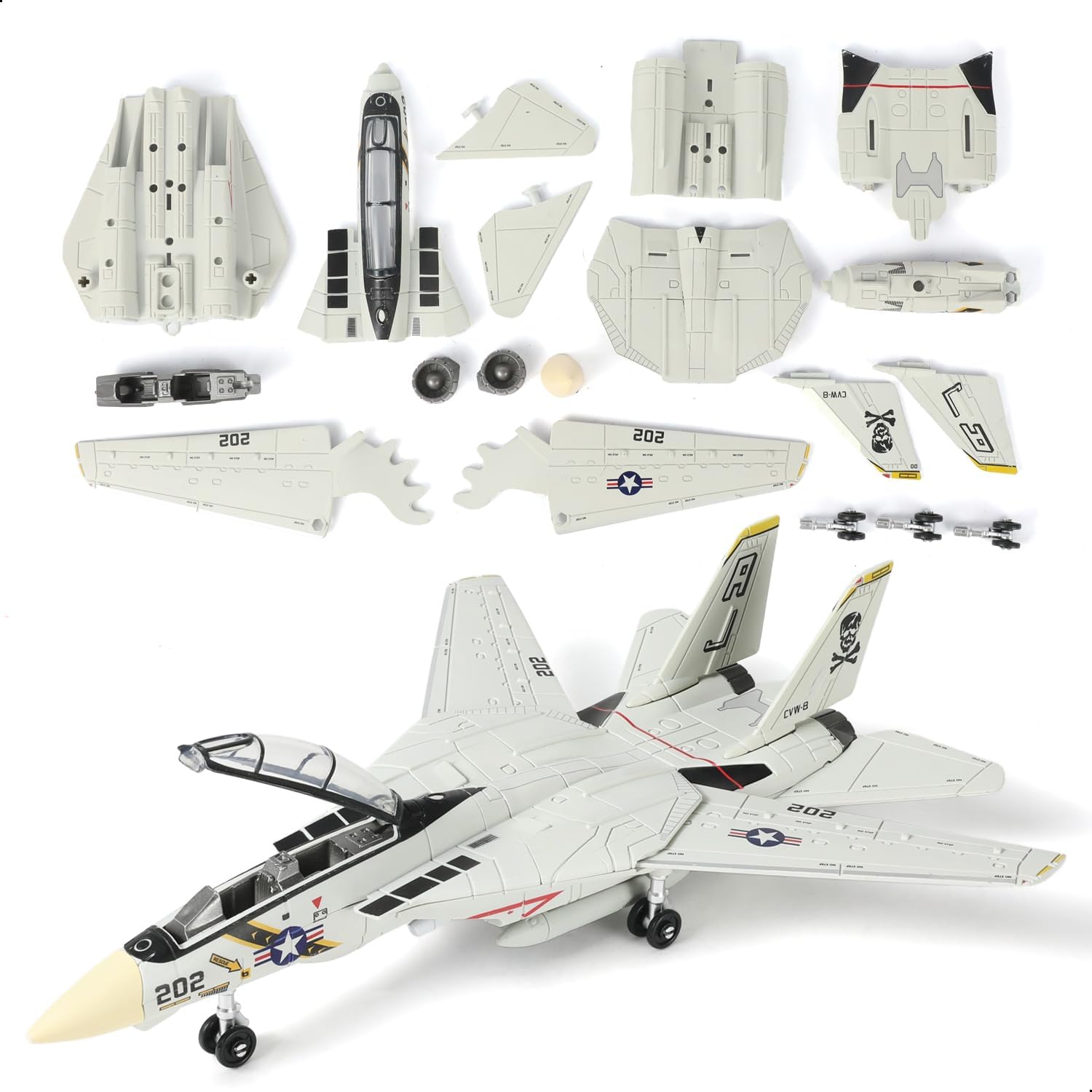 F-14 Tomcat 3D Quick Build Model Kit – Fighter Jet Aircraft Puzzle, Precision DIY Military Aircraft Building Kit for Adults, Collectible Display Aviation Hobby, STEM Engineering Gift