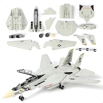 F-14 Tomcat 3D Quick Build Model Kit – Fighter Jet Aircraft Puzzle, Precision DIY Military Aircraft Building Kit for Adults, Collectible Display Aviation Hobby, STEM Engineering Gift
