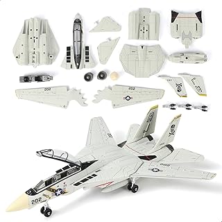 F-14 Tomcat 3D Quick Build Model Kit – Fighter Jet Aircraft Puzzle, Precision DIY Military Aircraft Building Kit for Adults, Collectible Display Aviation Hobby, STEM Engineering Gift