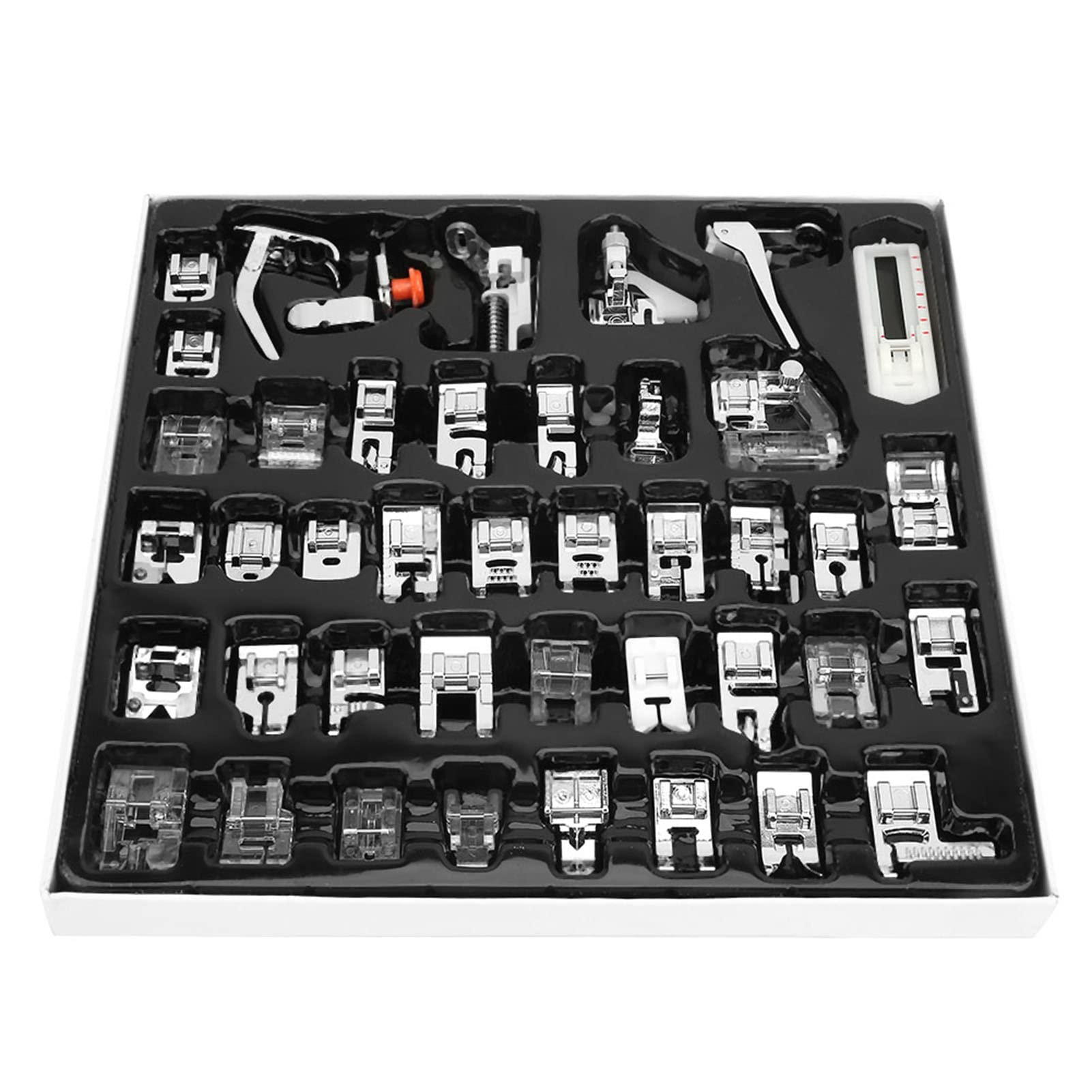 Juego de prensatelas para máquina de Coser 42 Piezas |Kit multifunción para (42 Tipos de prensatelas Simples en versión Inglesa)