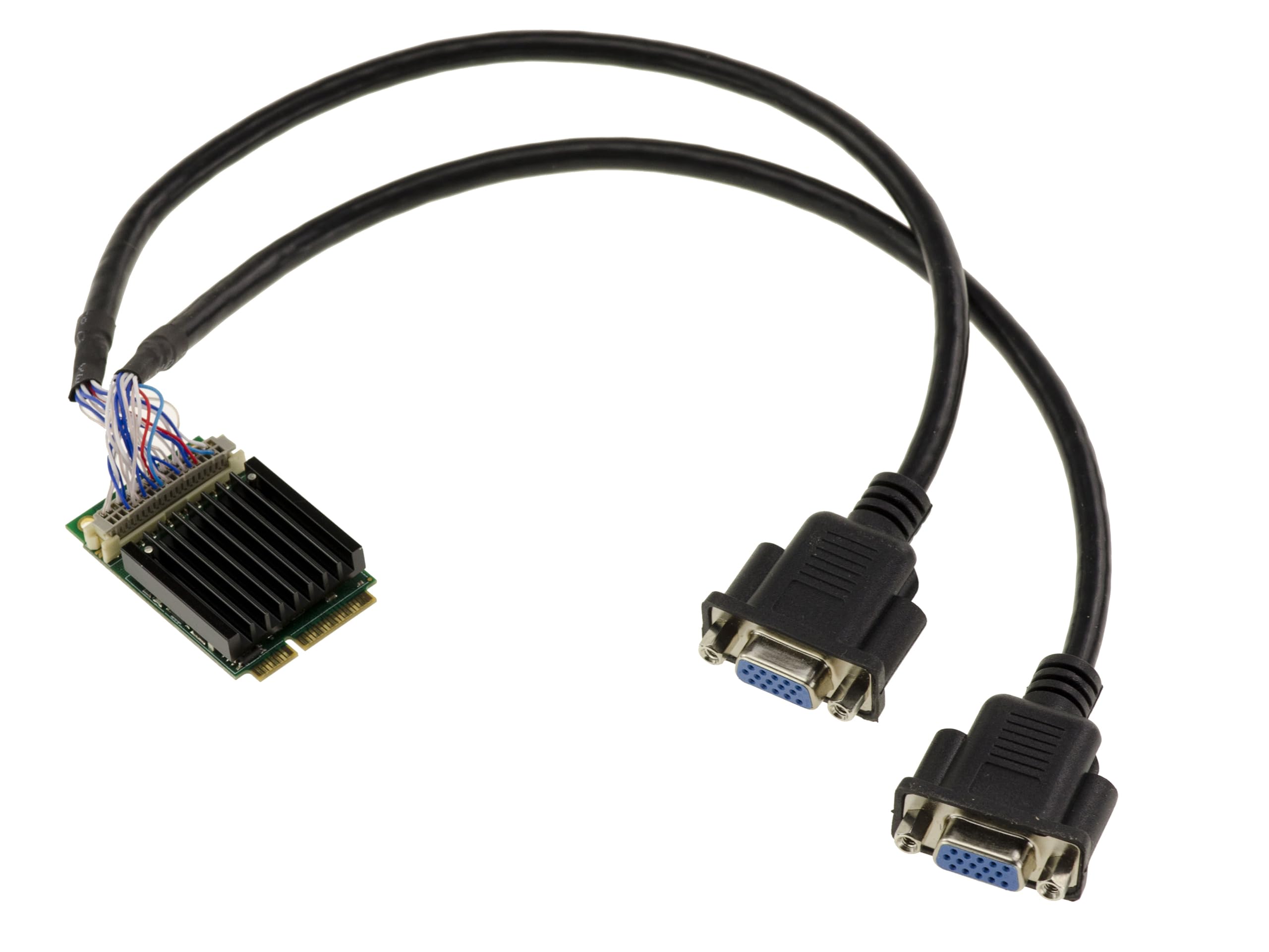 KALEA-INFORMATIQUE 2-Port-VGA-1080p-Grafikkarte auf mPCIe-Port - Full Size MiniPCIe mit Chipsatz Silicon Motion SM750