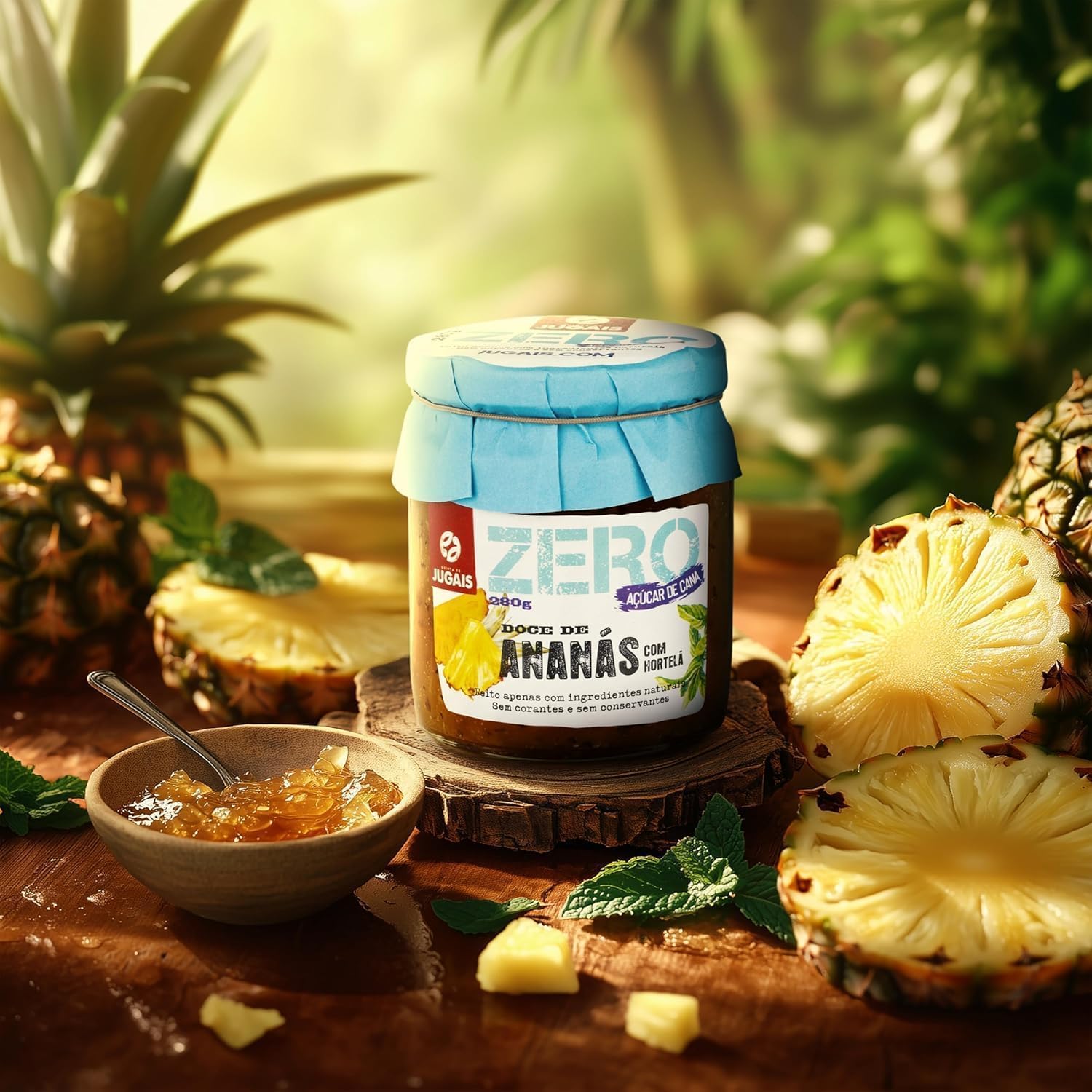 Auswahl an Marmeladen ohne Zuckerzusatz, 4er-Set à 280 g, Feige, Erdbeere, Ananas mit Minze, Kürbis mit Walnuss, natürlich süß