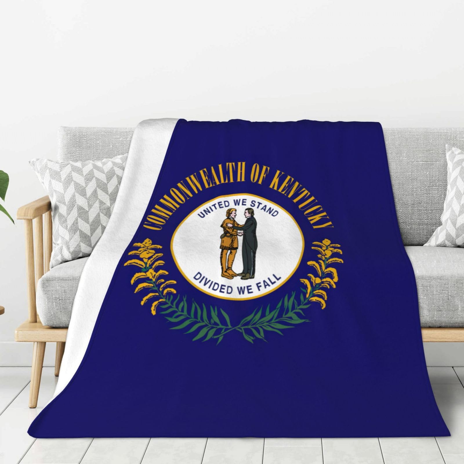 Couverture flanelle Kentucky super douce haut de gamme pour lit et intérieur chic