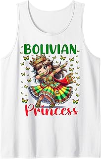 Bolivian Princess Dab Girl Flag Dress Heritage for Kids Tank Top
