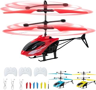 Remote Control Helicopter, Gesture Sensing Indoor Flying Helicopter Toys,RC Helicopter Airplane for Teenages with 10Mins Flight, 3 Pack RC Helicopter for Kids with Light,Birthday Gifts for Boys and Girls
