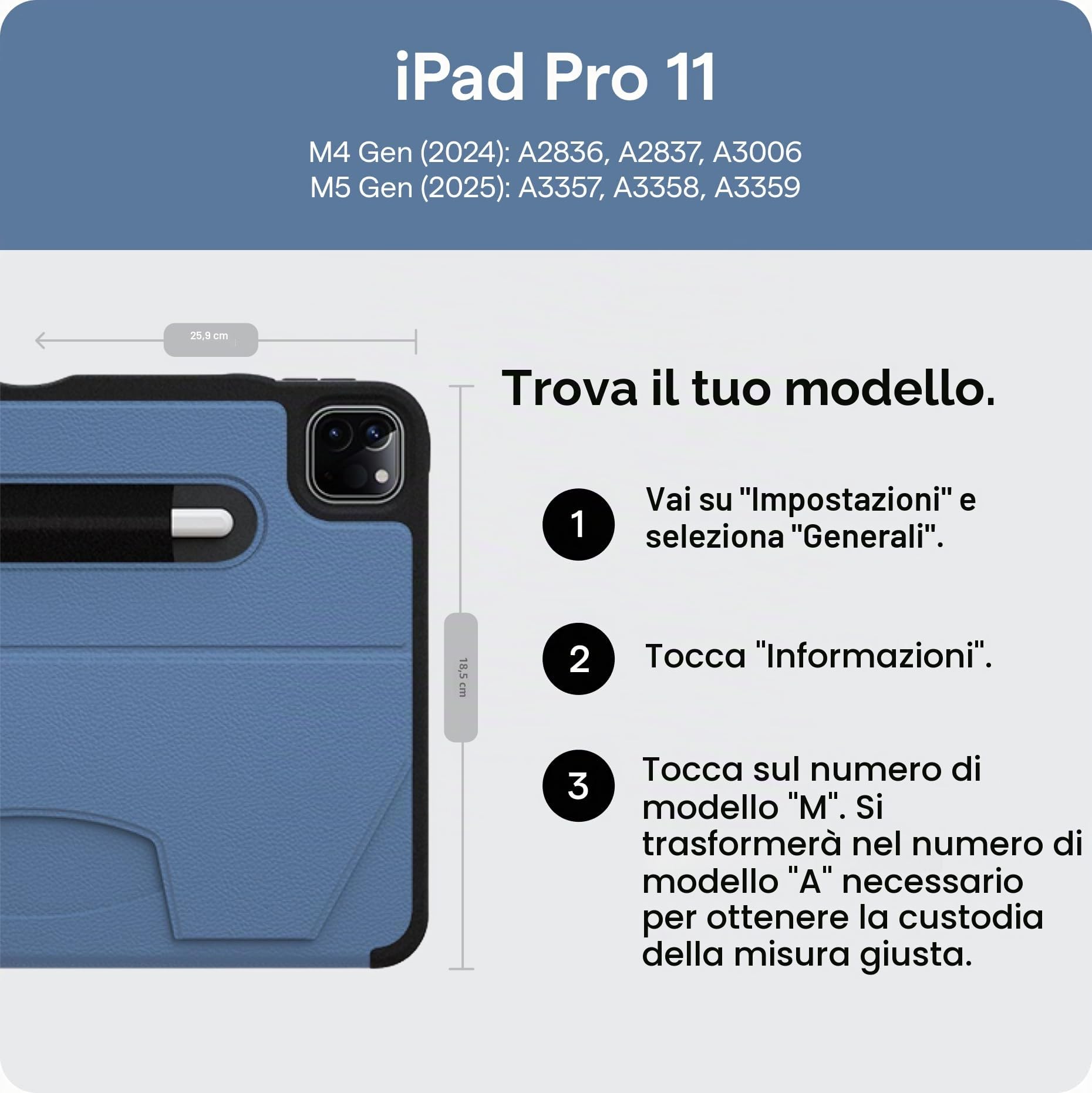 ZUGU CASE Cover per iPad Pro 11 pollici M4/M5 2024/2025 [Pino] | Custodia Protettiva Sottile - Supporto Magnetico Regolabile 8 Angoli - Porta Pencil con Ricarica Wireless - Auto Sleep/Wake