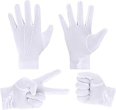 Shappy Formal Gloves for Men Women Uniform Parade Costume Cotton Gloves for Guard Tuxedo Jewelry Inspection