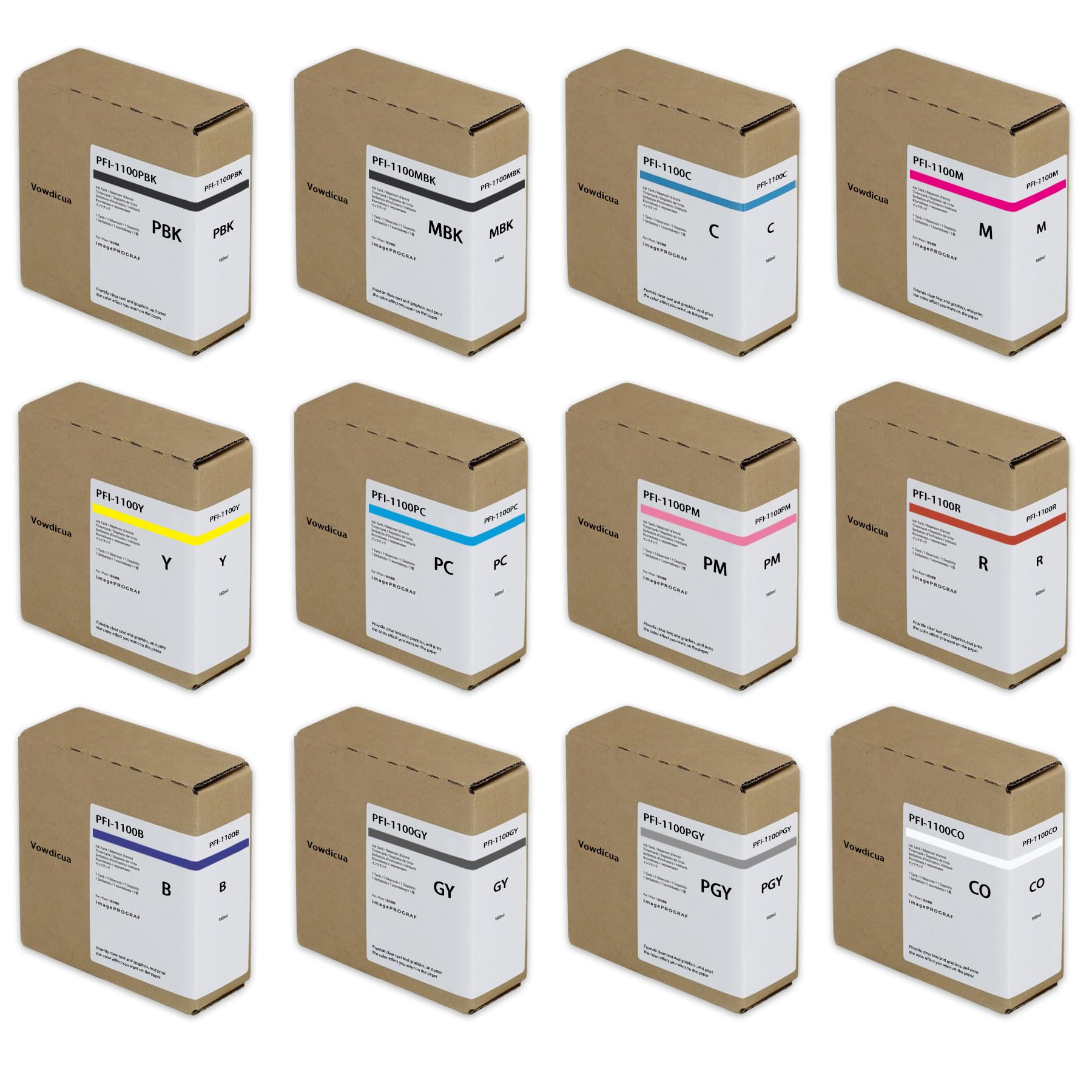 Pfi 1100 160ml Pigment Ink Tank 12 Pack Mbk C | Desertcart Dominica