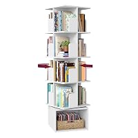 VASAGLE CUSTOS Collezione - Libreria Scaffale Girevole a 360° a 5 Ripiani