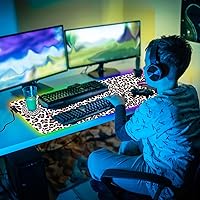 Vista 11 de Alfombrilla de mouse para juegos RGB personalizada y posavasos para café, base de goma antideslizante LED grande y brillante, alfombrilla de mouse